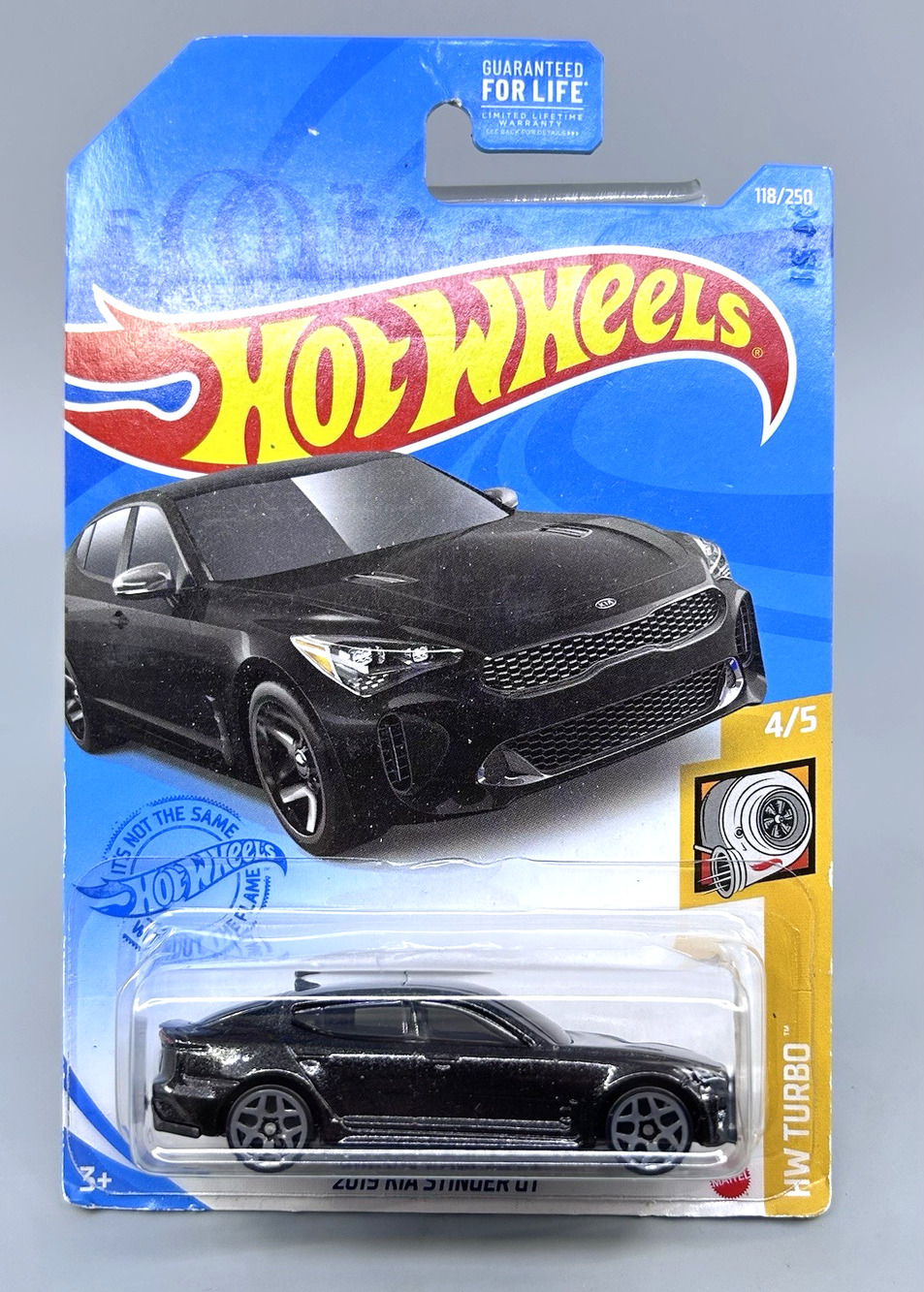 Hot Wheels 2019 KIA Stinger GT Black HW Turbo 4/5 Diecast 1:64 Mattel NOC